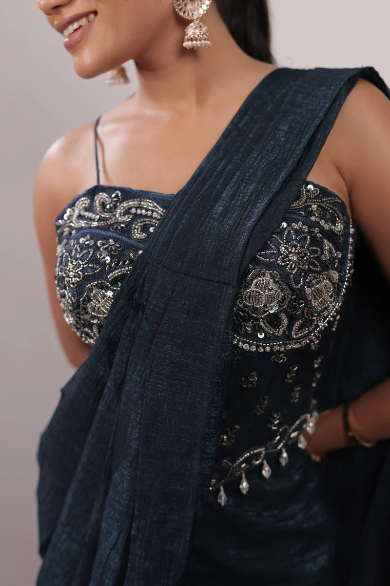 Embellished Fendy Silk Ready-to-Wear Saree