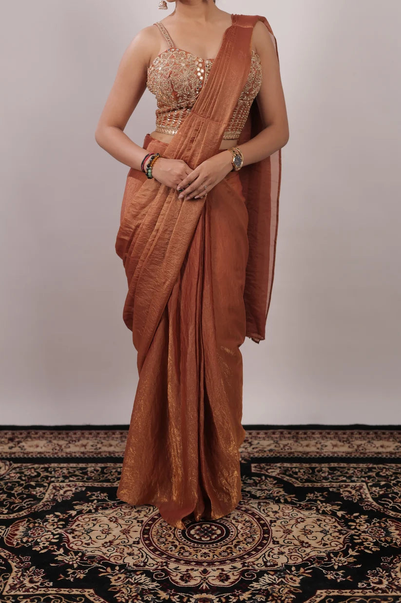 Embellished Fendy Silk Ready-to-Wear Saree