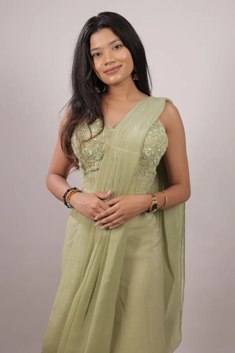 Embellished Fendy Silk Ready-to-Wear Saree
