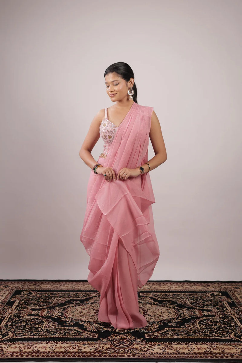 Embellished Fendy Silk Ready-to-Wear Saree