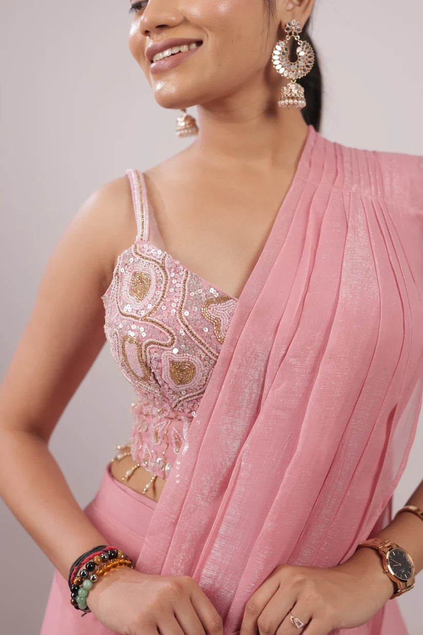 Embellished Fendy Silk Ready-to-Wear Saree
