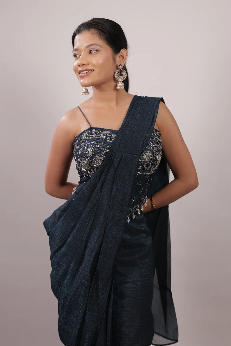 Embellished Fendy Silk Ready-to-Wear Saree