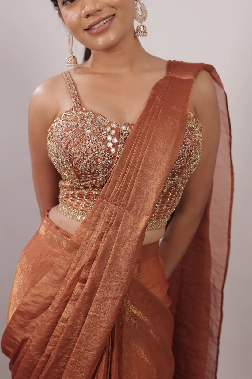 Embellished Fendy Silk Ready-to-Wear Saree