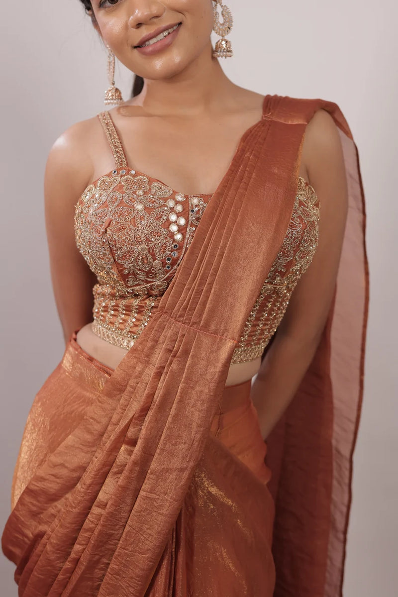 Embellished Fendy Silk Ready-to-Wear Saree