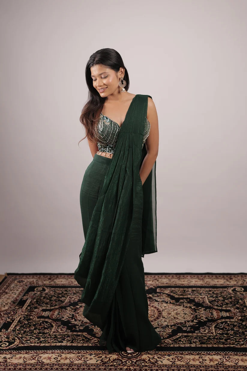 Embellished Fendy Silk Ready-to-Wear Saree