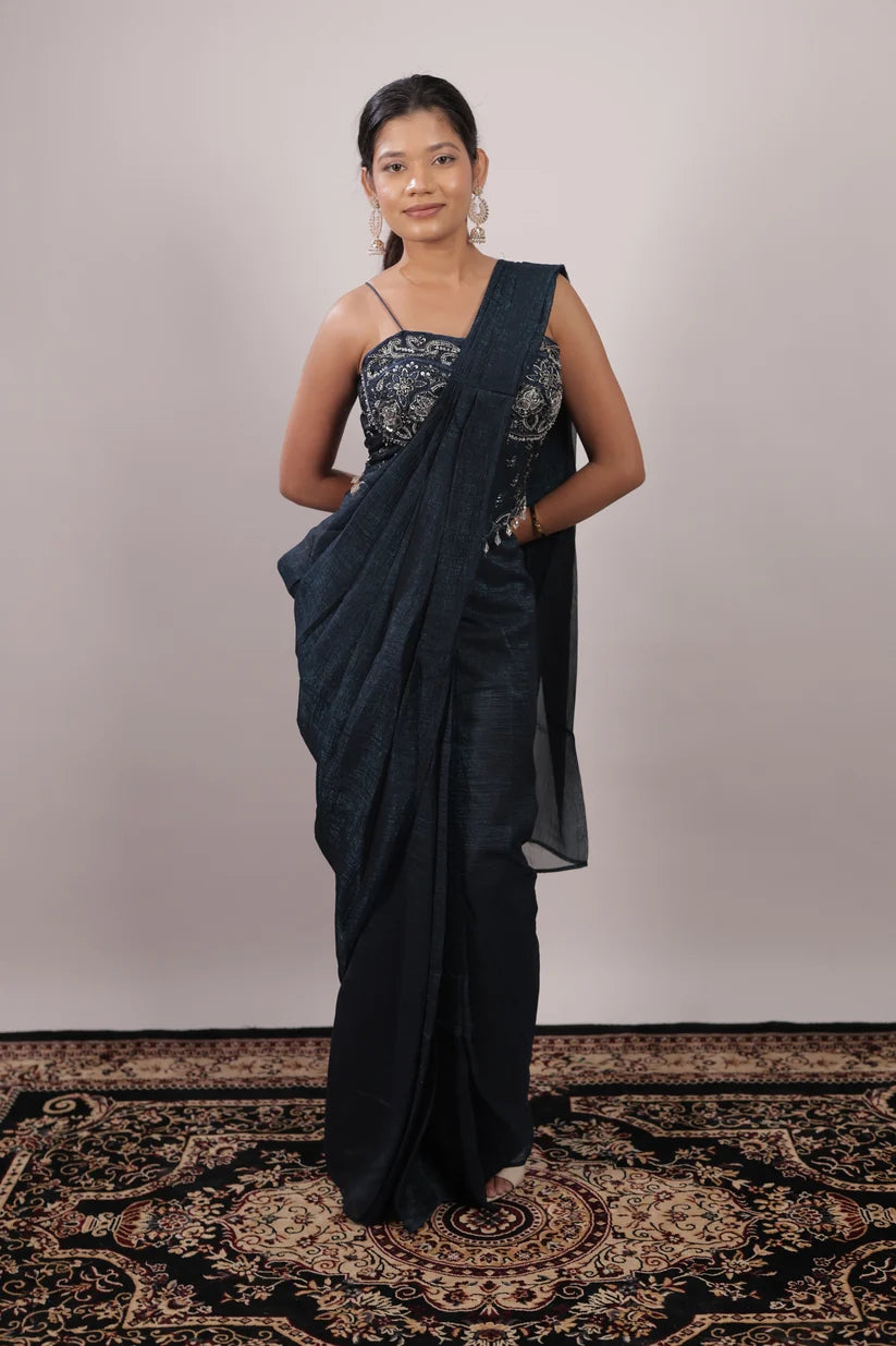 Embellished Fendy Silk Ready-to-Wear Saree