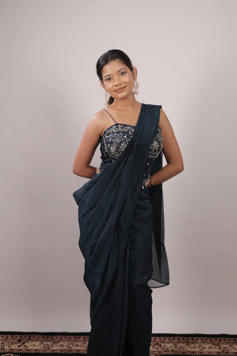 Embellished Fendy Silk Ready-to-Wear Saree