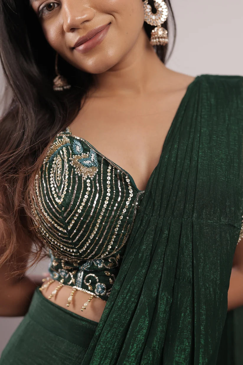 Embellished Fendy Silk Ready-to-Wear Saree