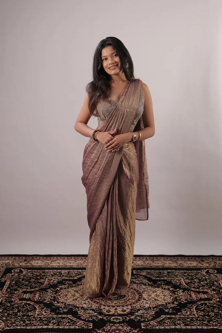 Embellished Fendy Silk Ready-to-Wear Saree