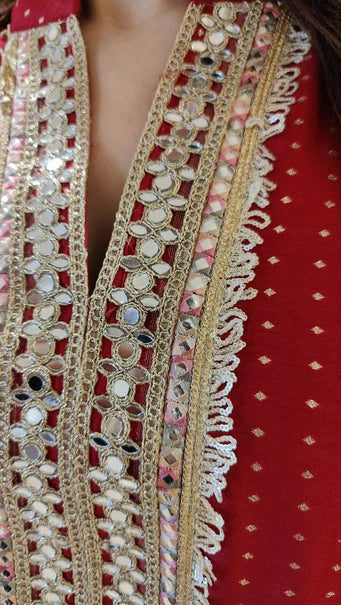 Jacquard Silk Long Kurta Pant Set