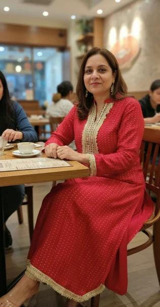 Jacquard Silk Long Kurta Pant Set