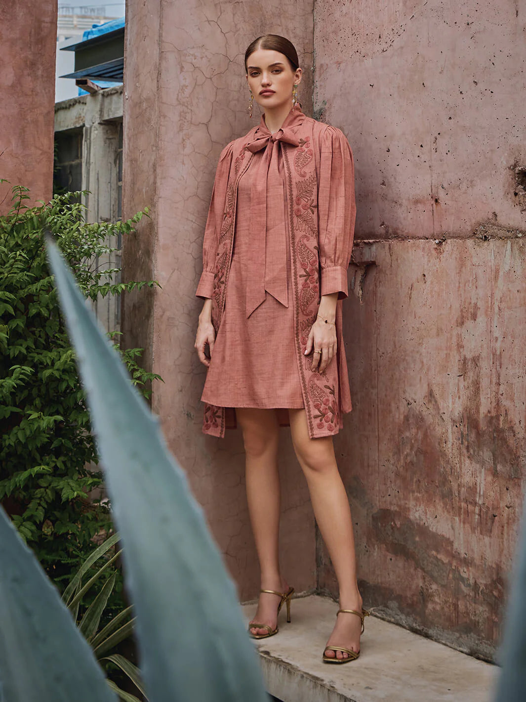 pleated puff sleeves