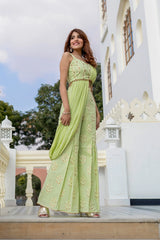 palazzo pant set with foil print