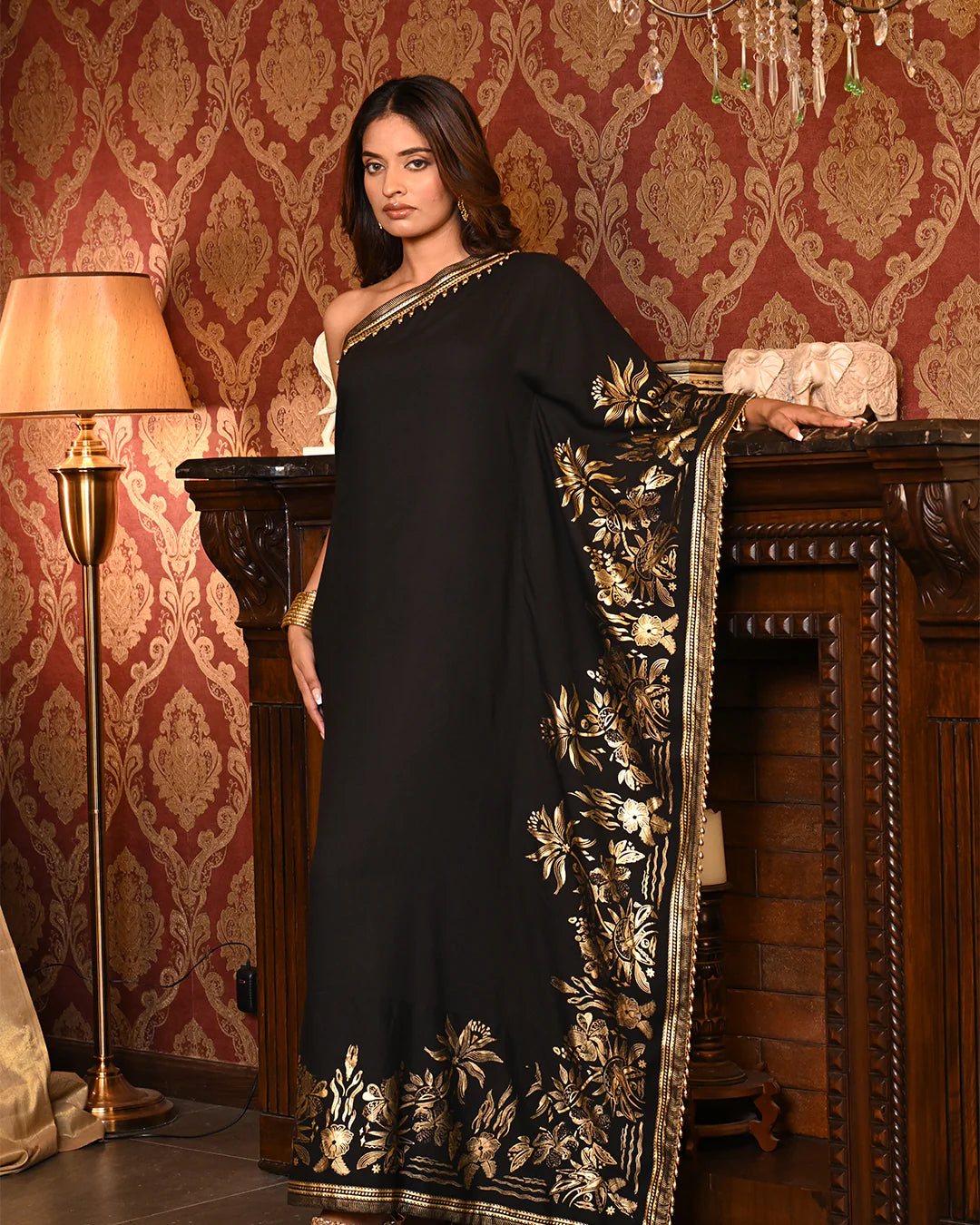 Soft Rayon Foil Luxe Kaftan