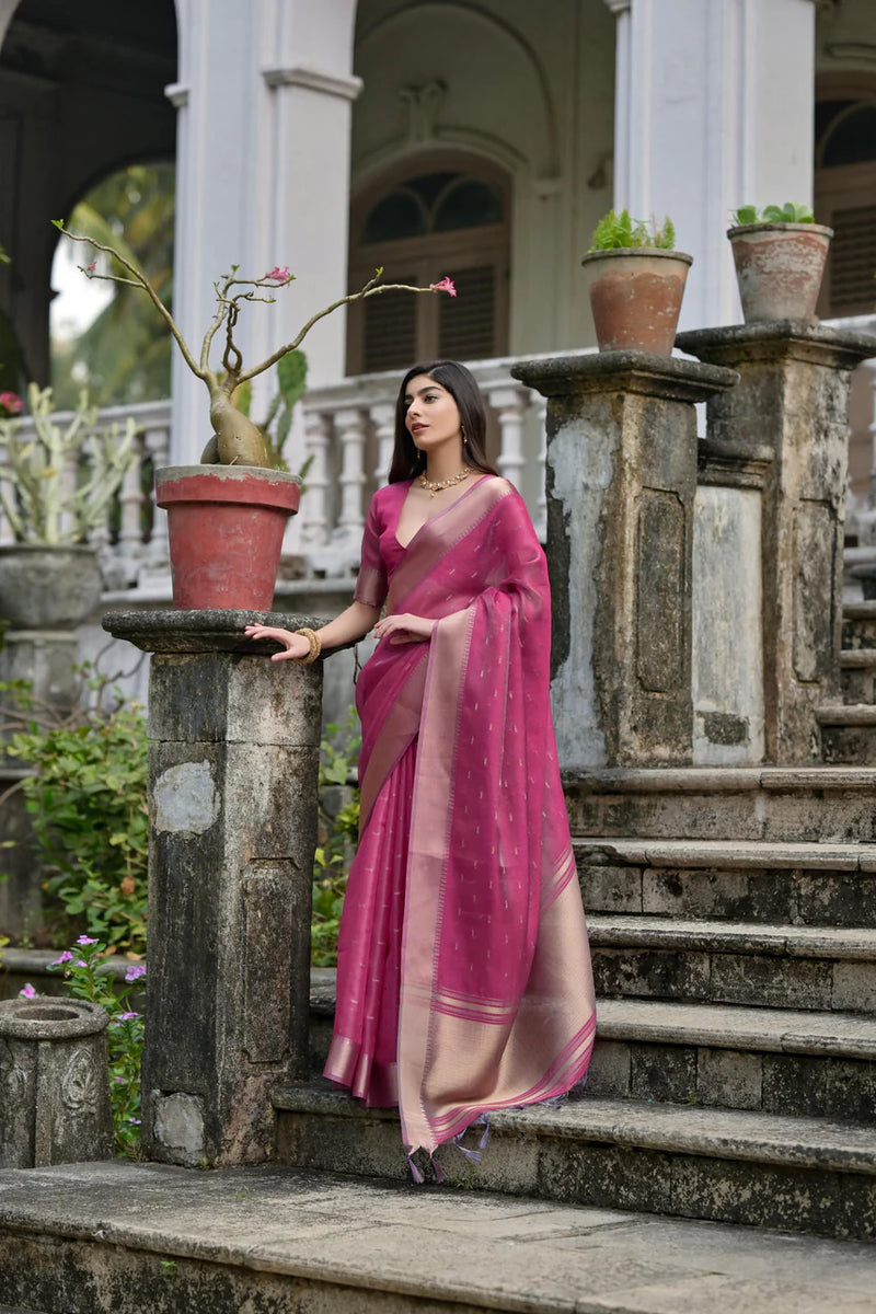 Kalakriti Cotton Silk Yellow Saree