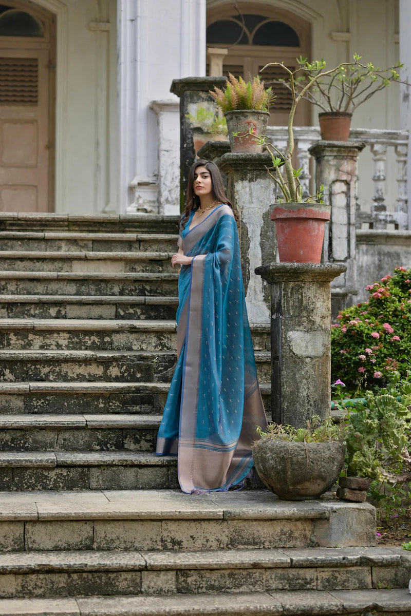 Kalakriti Cotton Silk Yellow Saree