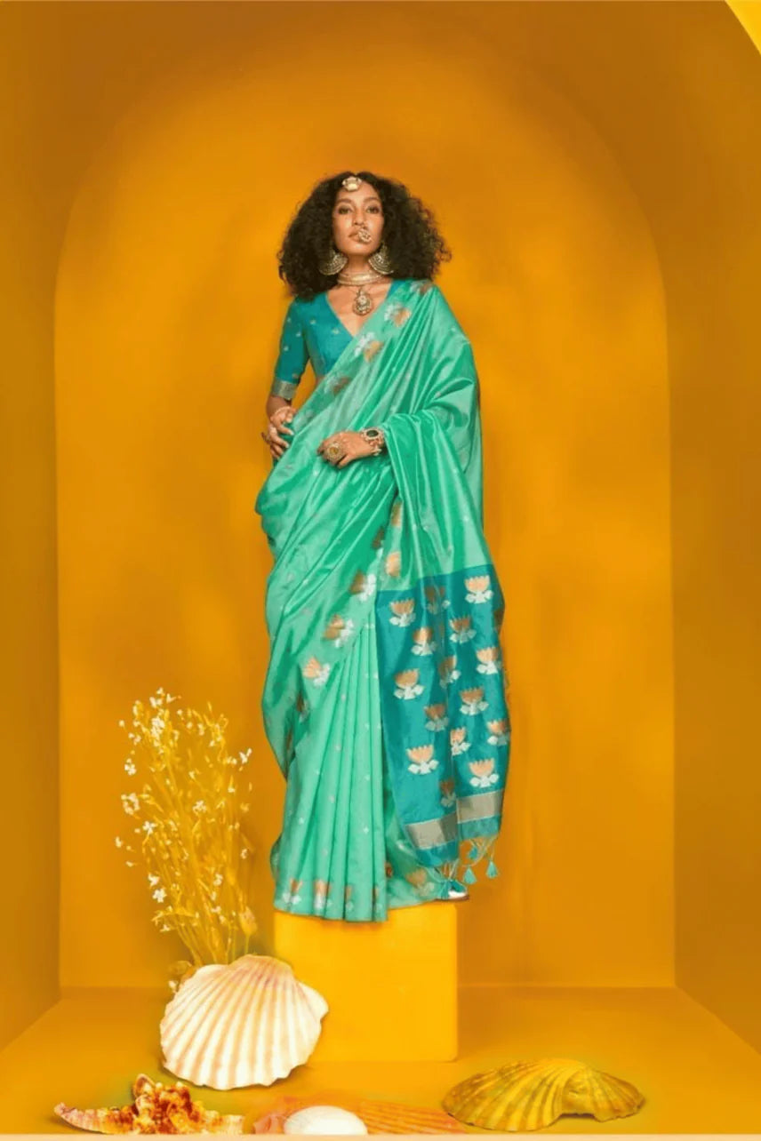 Kamal Chaap Banarasi Silk Black Saree