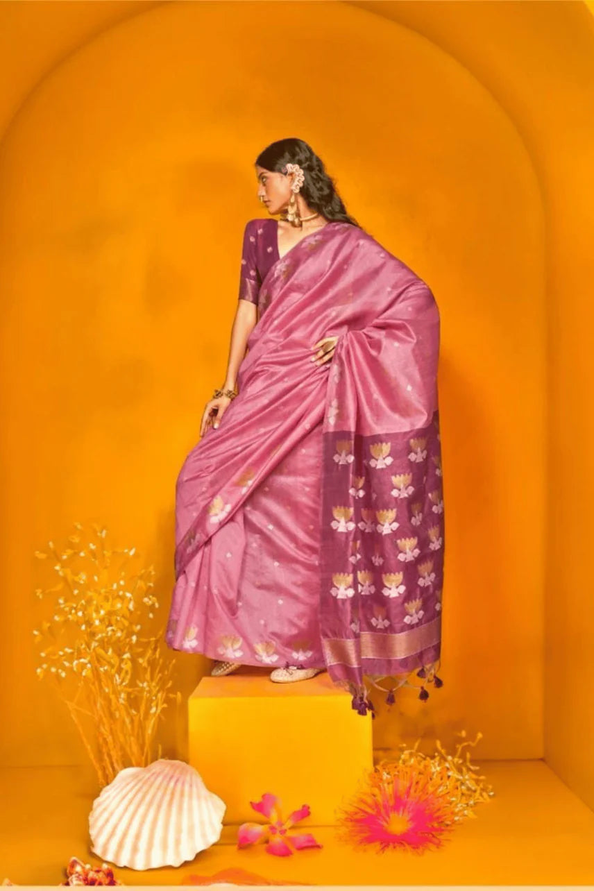 Kamal Chaap Banarasi Silk Black Saree
