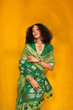 Kamal Chaap Banarasi Silk Black Saree