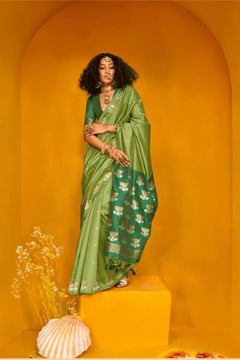 Kamal Chaap Banarasi Silk Black Saree