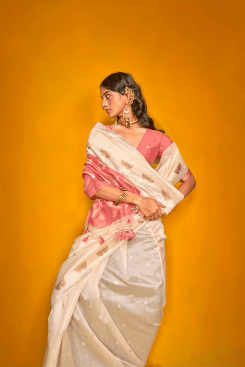 Kamal Chaap Banarasi Silk Black Saree