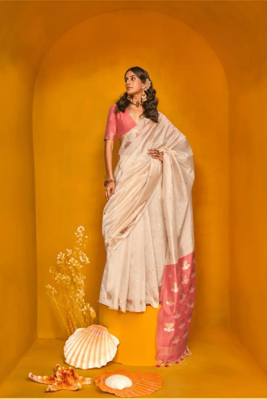 Kamal Chaap Banarasi Silk Black Saree
