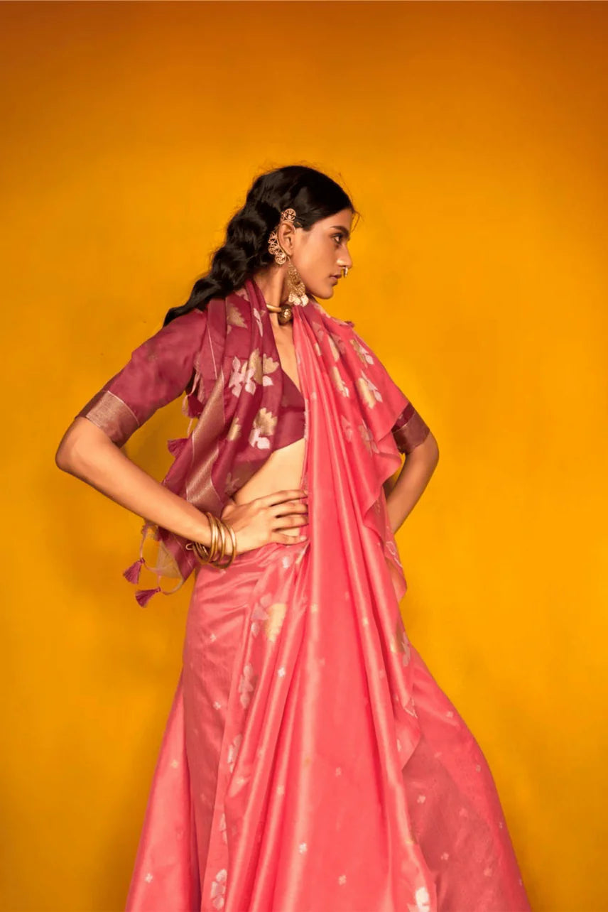Kamal Chaap Banarasi Silk Black Saree