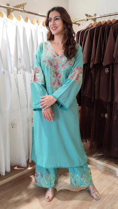 Kashmiri Paisley Embroidered Co-Ord Set