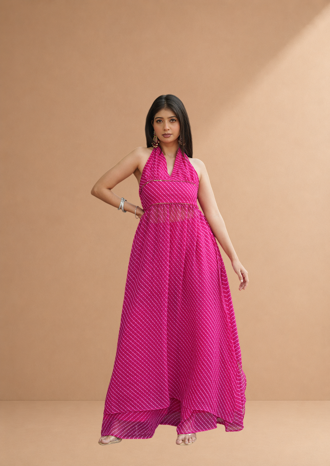 Gulnaar Leheriya Indo-Western Halter Dress