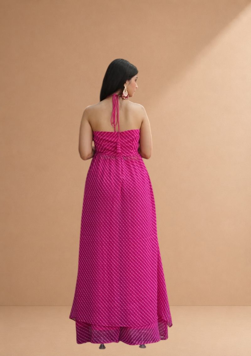 Gulnaar Leheriya Indo-Western Halter Dress