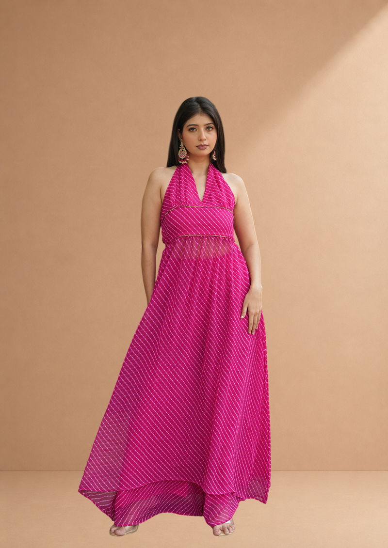 Gulnaar Leheriya Indo-Western Halter Dress
