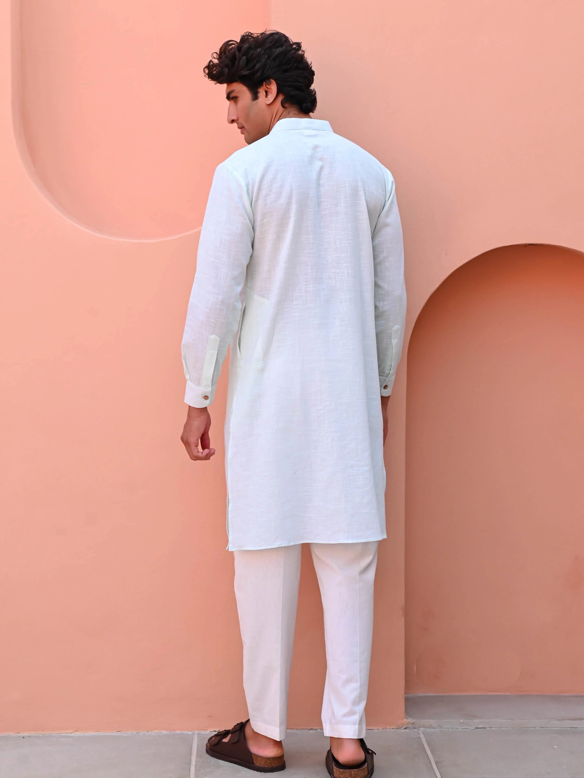 Light Mint Men Long Kurta