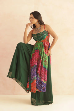 Royal Amethyst Bandhani Georgette Kurta Set