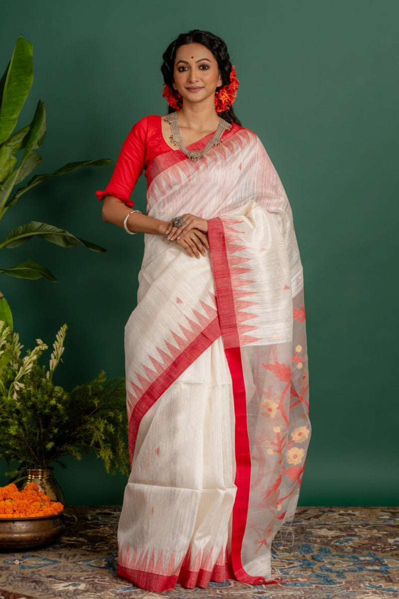 Matka Jamdani Heritage Saree