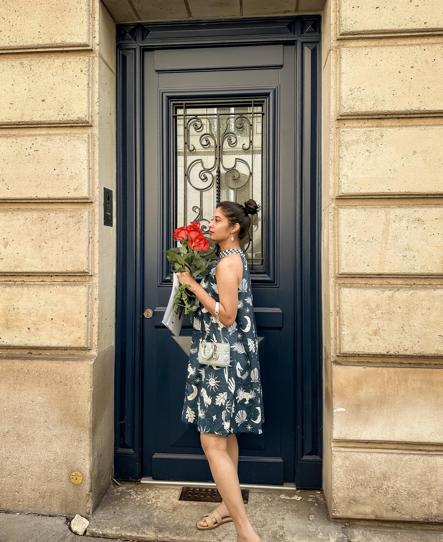 Celestial print dress