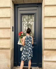 Organic cotton halter neck dress