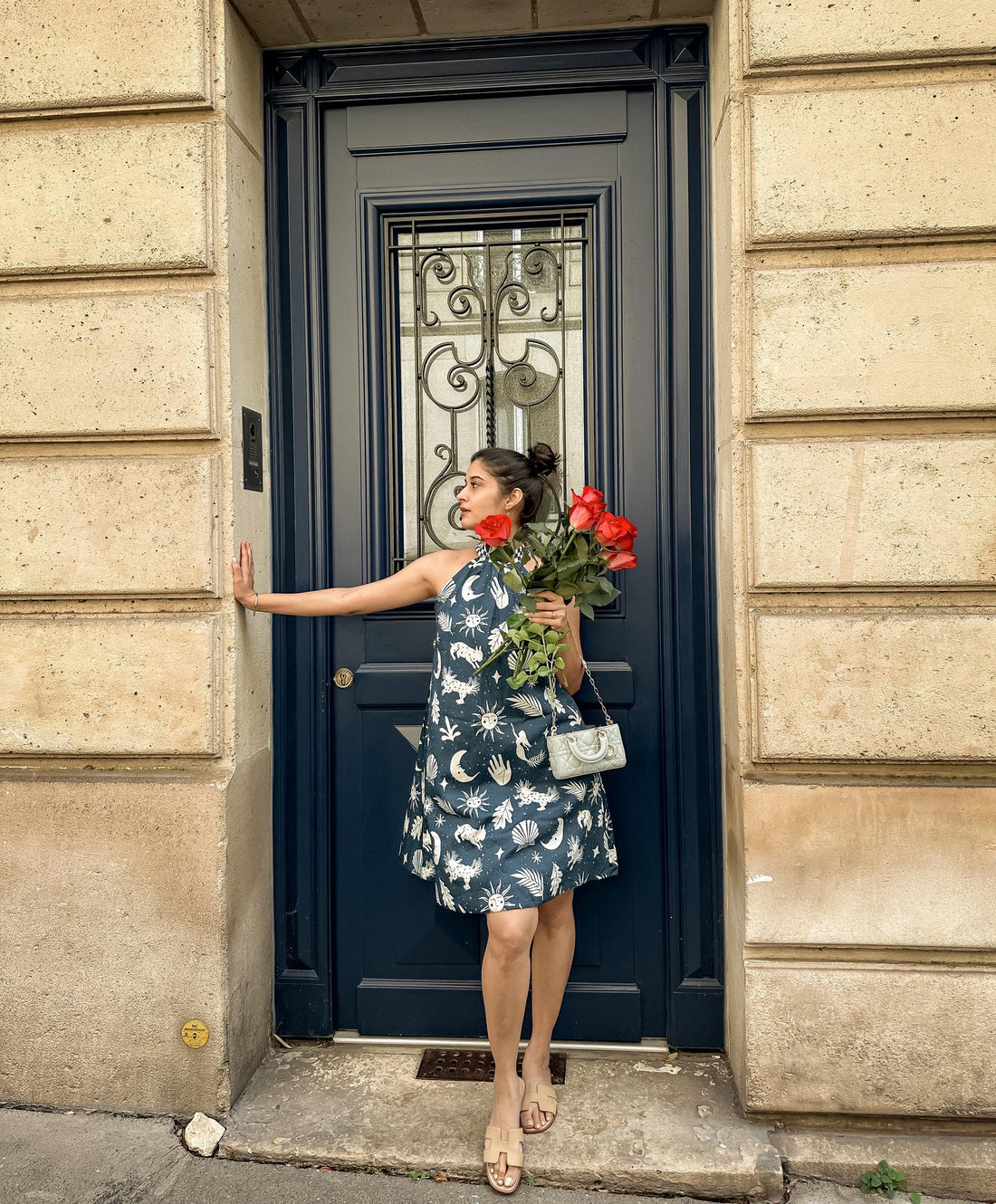 Stylish halter neck dress