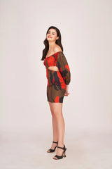Satin mini dress