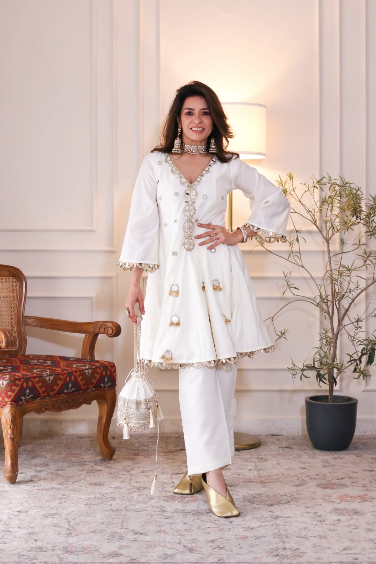 Noor Ivory Luxe Co-ord Set