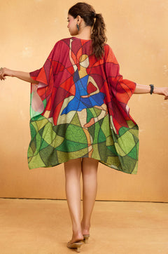 Abstract Muse Muslin Cotton Short Kaftan