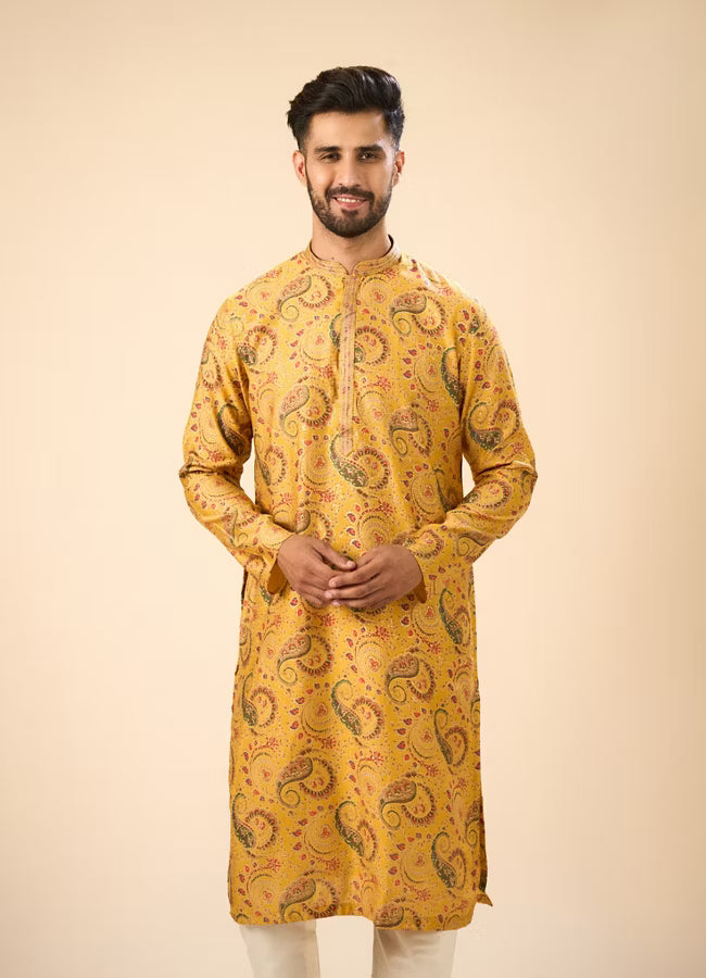 Mustard Elegance Kurta Pajama