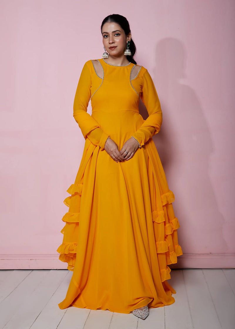 Amber Anarkali with Dupatta