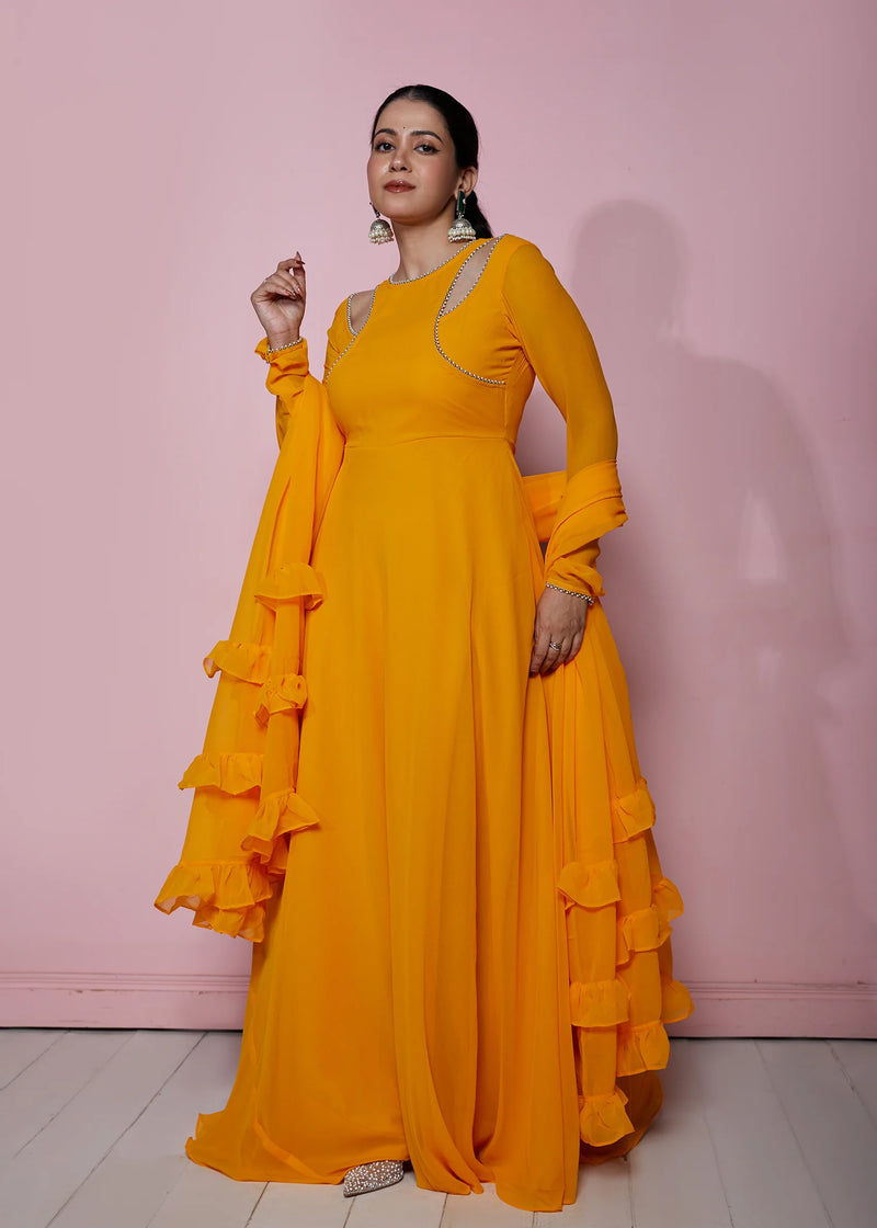 Amber Anarkali with Dupatta
