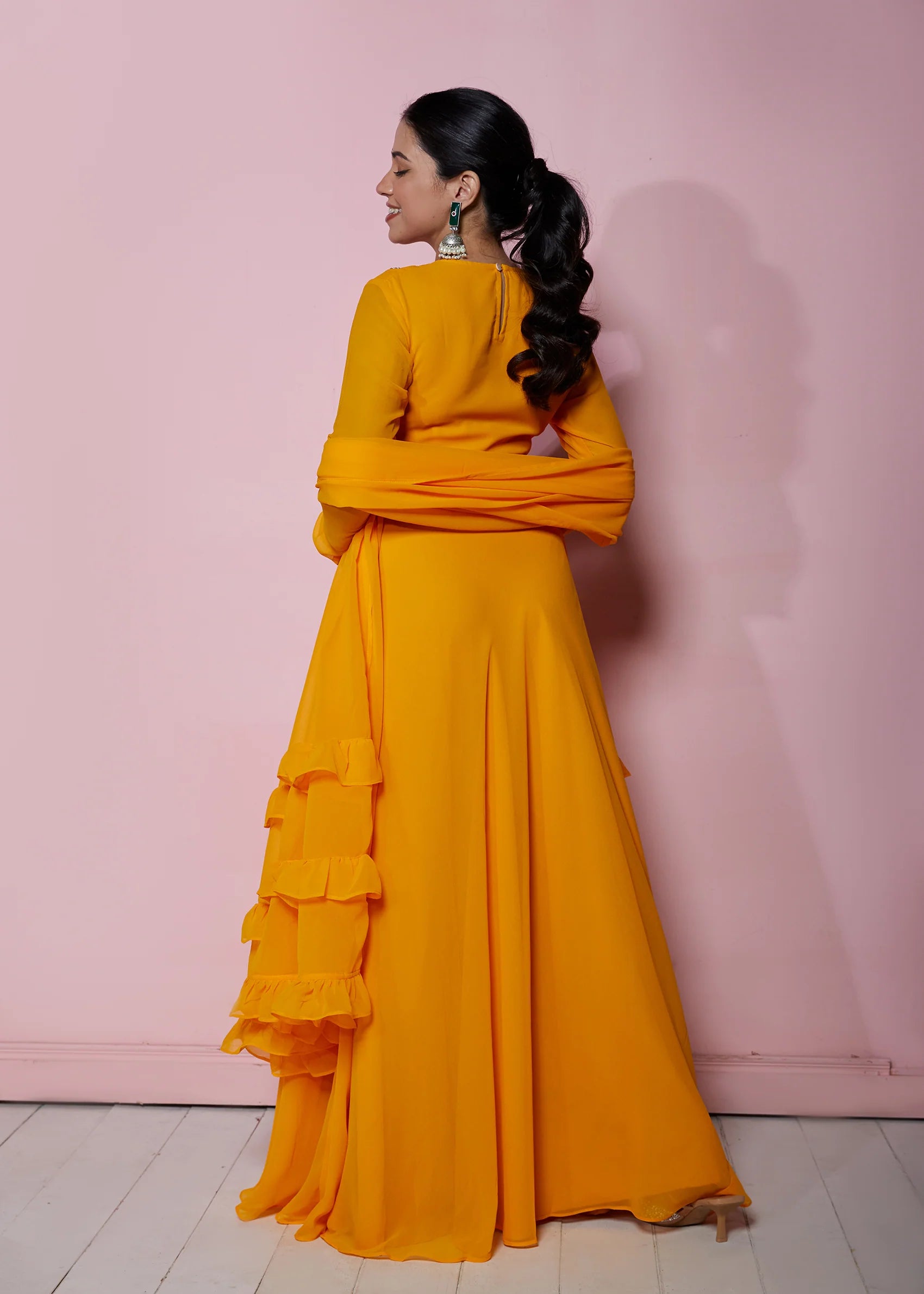 Amber Anarkali with Dupatta
