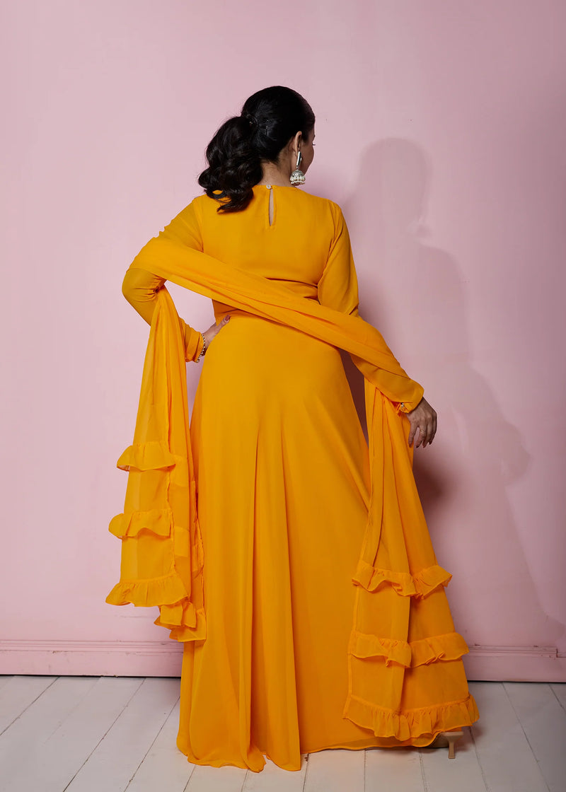 Amber Anarkali with Dupatta