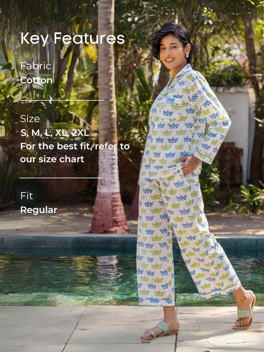 hand block printed sleepwear