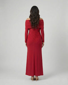 Net and Balloon Lycra Long Dress