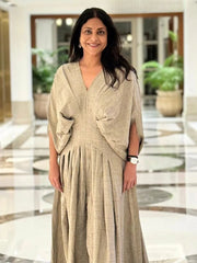 Nusa Pleated V-Neck Jumpsuit