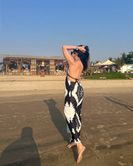 Nylon Spandex Black Swimsuit Set