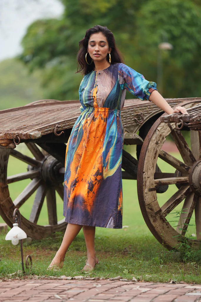 Women's cut-out midi dress